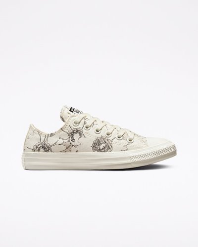 Converse Chuck Taylor All Star Summer Florals Lave Sko Dame, Hvite / Beige NO-944408