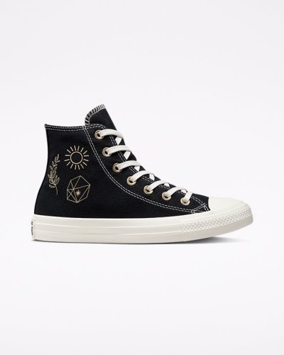 Converse Chuck Taylor All Star Festival Golden Mind Høye Sko Dame, Svart NO-771695