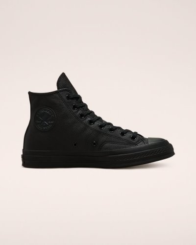 Converse Chuck 70 Tonal Lær Sko Herre, Svart NO-441677