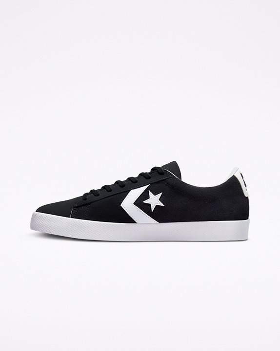 Converse CONS Pro Leather Vulcanized Pro Lave Sko Dame, Svart NO-670680